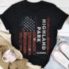 Highland Park Illinois US Flag Retro Shirt