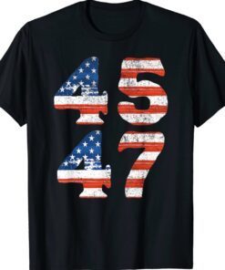 45 47 Trump 2024 USA Flag Shirt