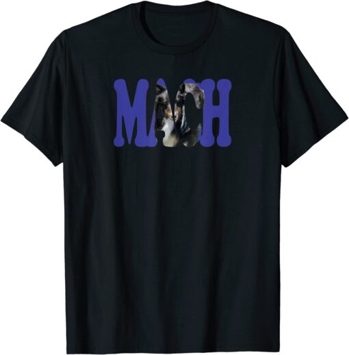 Beautiful Bi Black Sheltie Picture in the Word Mach Tee Shirt