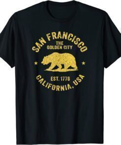 San Francisco Retro California Bear Travel Souvenir T-Shirt