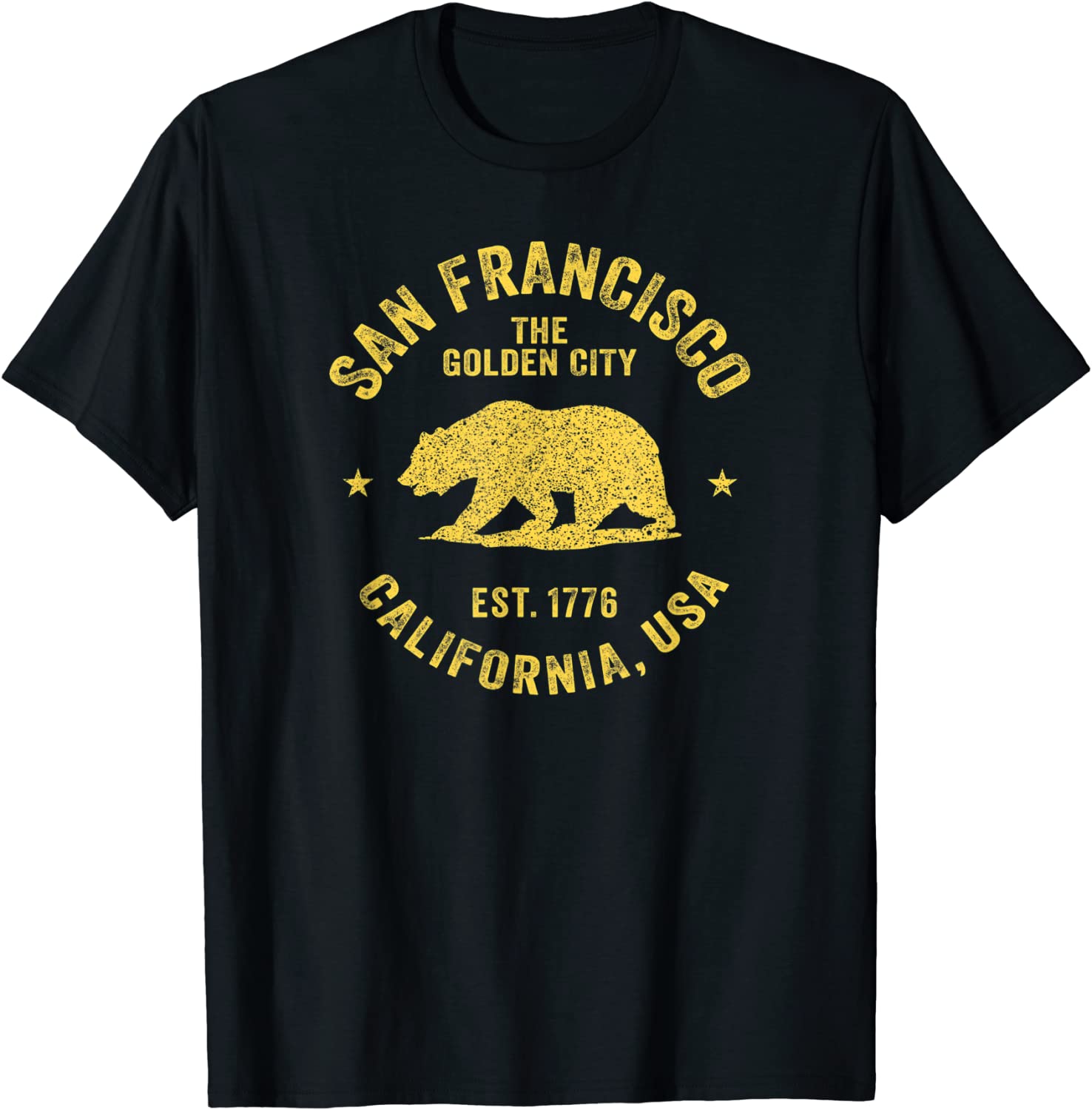 San Francisco Retro California Bear Travel Souvenir T-Shirt ...