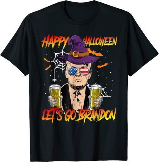 2022 Trump Drinking Beer Halloween Costume Sarcastic Anti Biden Shirts