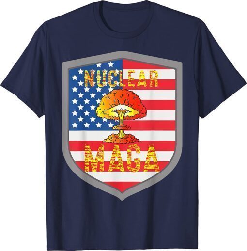 Anti Trump ,Nuclear Maga America Trump USA Flag T-Shirt