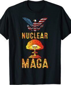 T-Shirt Nuclear Maga America Trump USA Eagle Flag