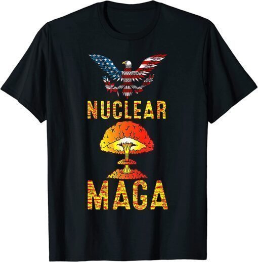 T-Shirt Nuclear Maga America Trump USA Eagle Flag