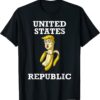 Anti Trump ,Trump 2024 Banana Biden Republic America Satire Republican Funny Shirt
