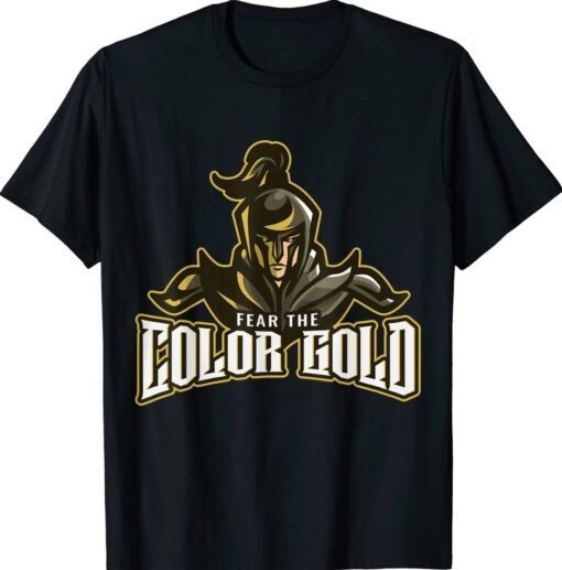 Color Gold Fear Knights Novelty Dragon Shirt