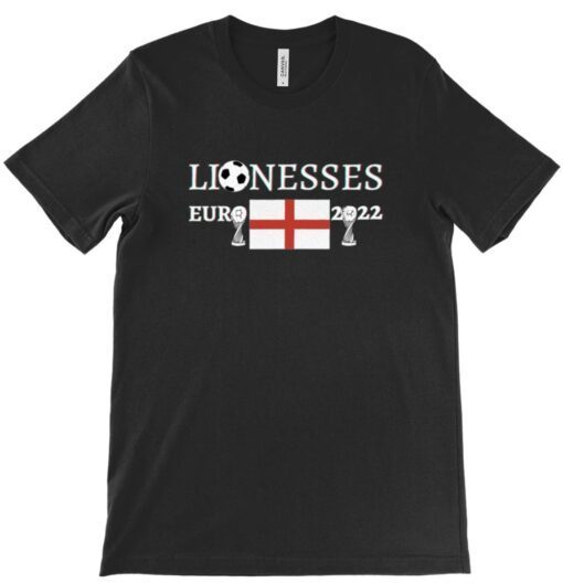 England Lionesses Euro 2022 Football Flag Fan Winners Champion T-Shirt