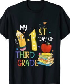 Back To School My First Day Of 3rd Grade Funny Colorful Shirt