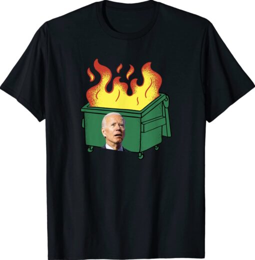 Biden Dumpster Fire Funny Confused Biden Anti Biden Shirt