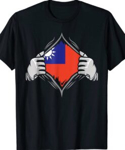 Super Taiwan Heritage Proud Taiwanese Roots Flag Shirt