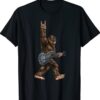 Bigfoot Playing A Dragon Guitar Rock On Sasquatch Big Foot Shirt