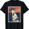 Alien Farm Abduction Beam Funny Retro Bacon Lover UFO Pig Shirt