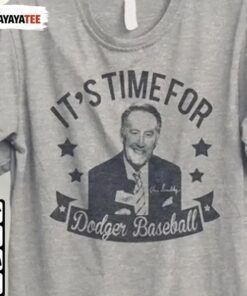 Vintage Vin Scully Shirt It’S Time For Dodgers Baseball 1927-2022 Shirt