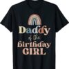 Daddy of the Birthday Girl Boho Rainbow Party Retro Supplies Shirt