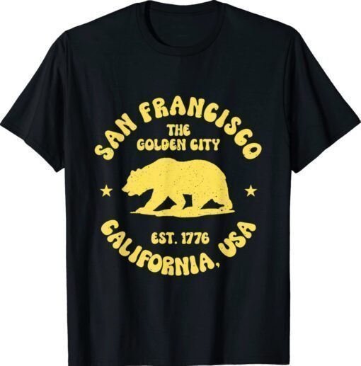 San Francisco Retro California Bear Travel Shirt
