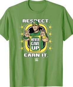 WWE John Cena Respect Earn It Cartoon Wrestler Shirt