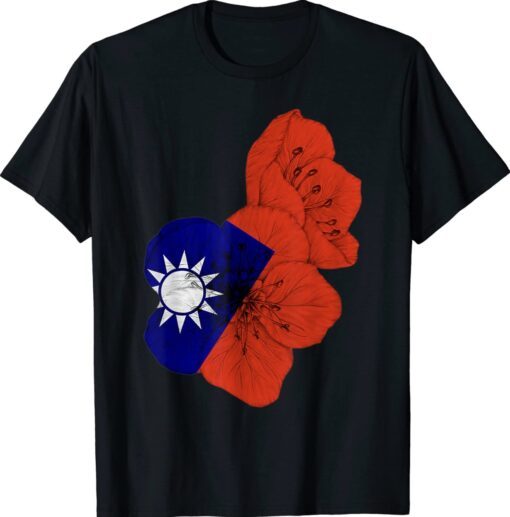 Taiwan Flag Plum Blossom Taiwan Support Shirt