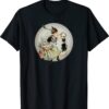 The Black Cat Magazine Vintage Halloween Woman And Cat Shirt