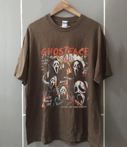 Vintage Ghostface Horror Movie Let's Watch Scary Shirt