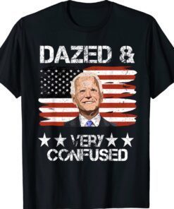 Retro US Flag Joe Biden Dazed And Confused Conservative Shirt