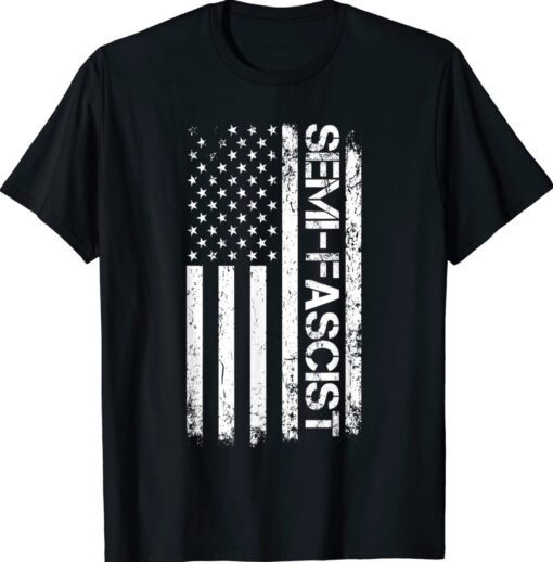 Biden Semi-Fascist Political USA FLag TShirt