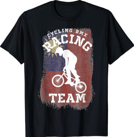 BMX Bike Taiwan Flag Biking Cycling Racing BMX Shirt