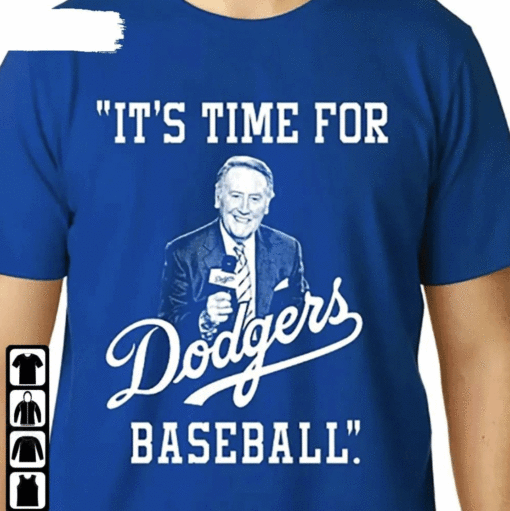 Rip Vin Scully It’S Time For Dodgers Baseball Legendary Dodgers T-Shirt