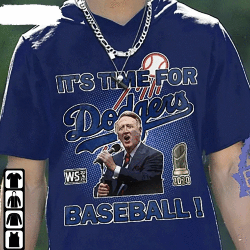 Rip Vin Scully 1927-2022 Thank You For The Memories Dodgers Legend T-Shirt