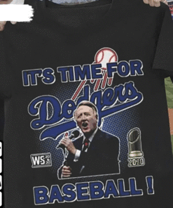 Rip Vin Scully Legendary Dodgers It’S Time For Dodgers Baseball TShirt