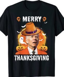 Funny Joe Biden Confused Merry Thanksgiving For Halloween Shirt