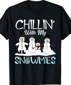 Fun With My Snowmies Funny Ugly Christmas Pajama Xmas Shirt