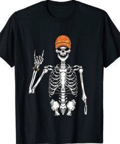 Rocker Skeleton Hand Rock On Costume Halloween Gifts Shirt