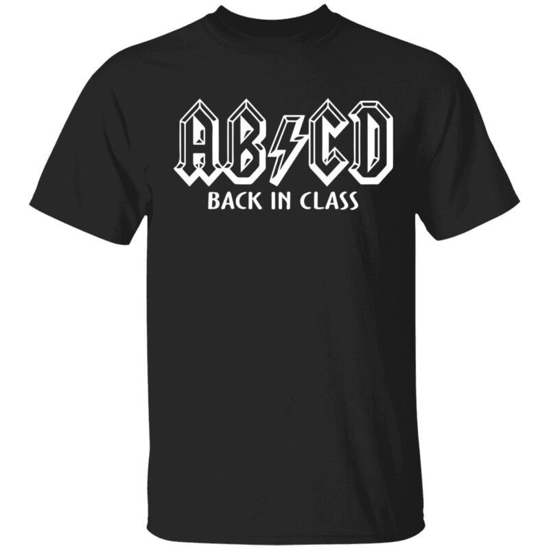 abcd back in class shirt