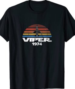 F-16 Viper Fighter Jet Distressed Sunset Shirt