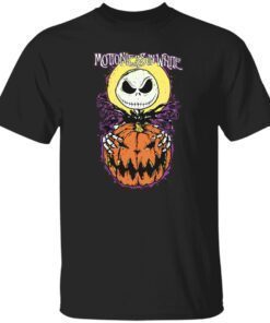 Front and back Jack Skellington motionless in white halloween everyday t-shirt