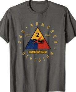 2nd Armored Division Emblem M4 Sherman WW2 Shirt