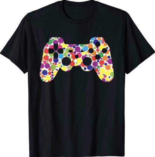 Colorful Polka Dot Game Controller International Dot Day 2023 Shirt