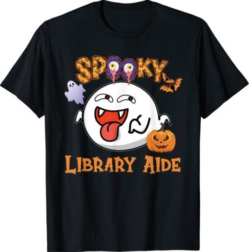 Boo Halloween Costume Spooky Library Shirt