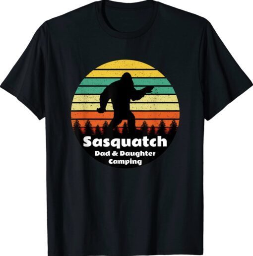 Sasquatch Dad & Daughter Camping Shirt