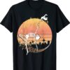 Spooky Dancing Witch Skeleton in a Graveyard Gift TShirt