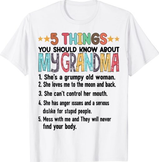 5 Things You Should Know About My Grandma Halloween Gifts Shirt