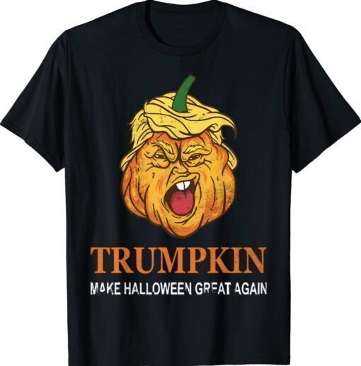 USA Flag Trumpkin Make Halloween Great Again Funny Pumpkin Shirt