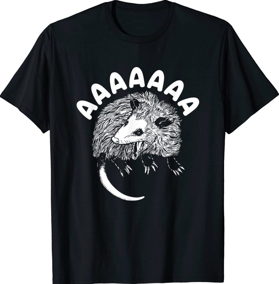 Screaming Possum Aaaa Cute Funny Opossum Dank Meme Shirt - ShirtsMango ...