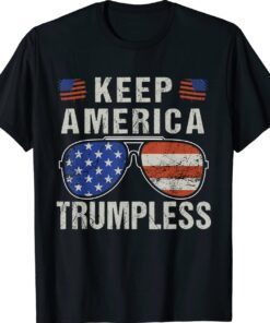 American Flag Sunglasses Keep America Trumpless Shirt