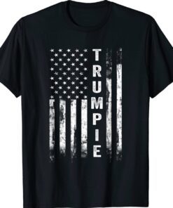 Trumpie Vintage Retro Distressed USA Flag Shirt