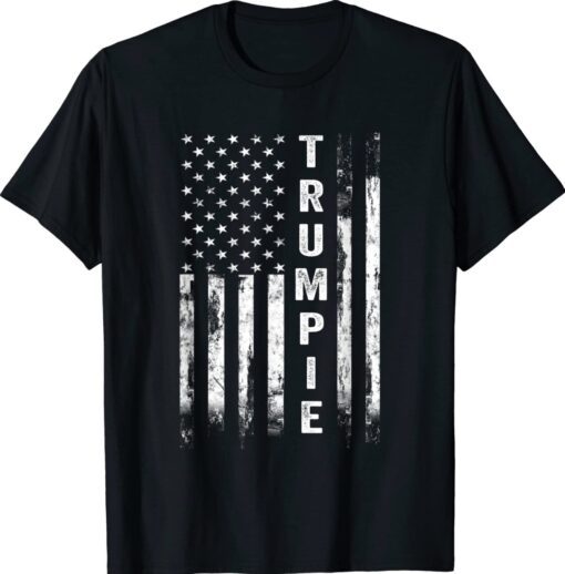 Trumpie Vintage Retro Distressed USA Flag Shirt