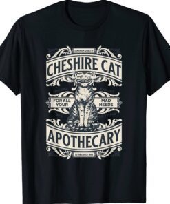 Cheshire Cat Alice in Wonderland Vintage Book Shirt