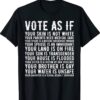 Vote As If Your Skin Is Not White Human Rights Shirt