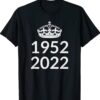 1952 - 2022 Platinum Jubilee British Queen for 70 Years Shirt